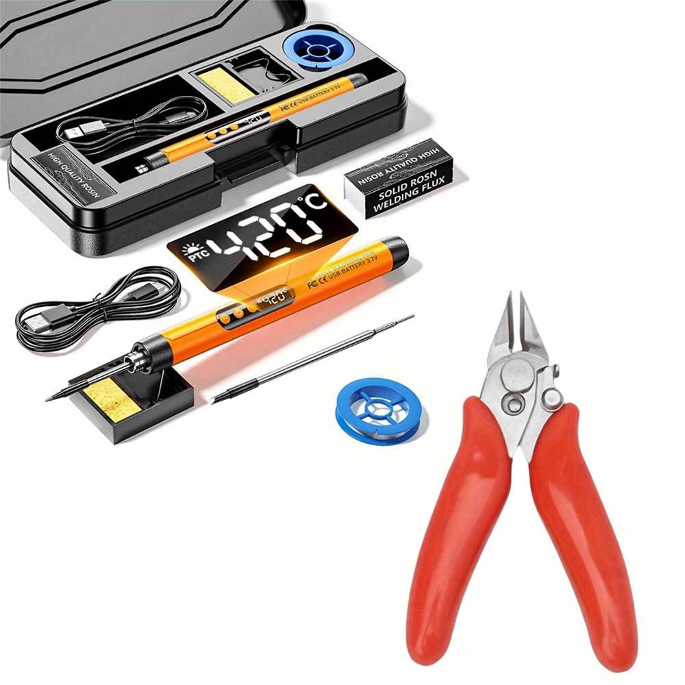 Electronics Repair Plus - Rechargeable Mini Adjustable Temperature Soldering Iron