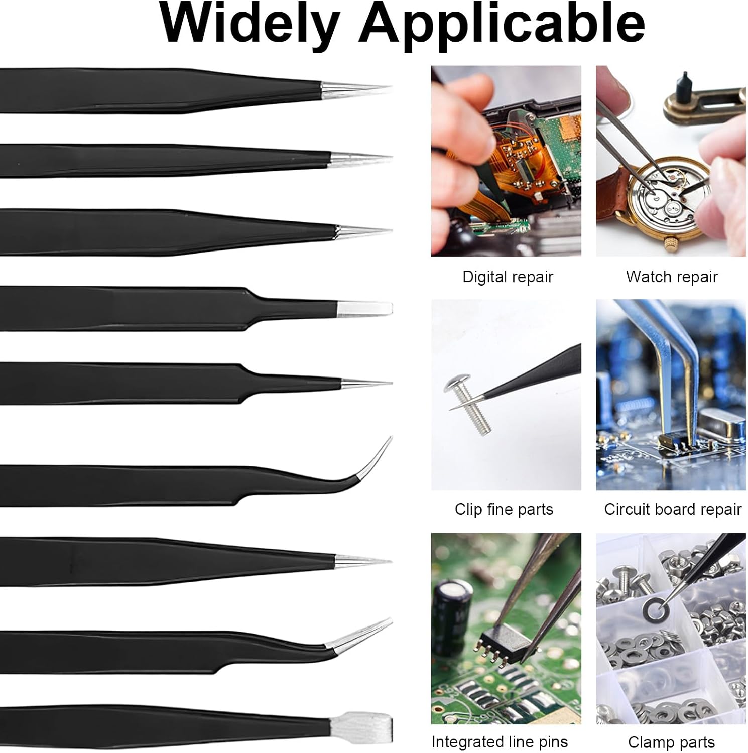 Precision Anti-static Tweezers - Electronics Repair Tool Kit 评论和价格