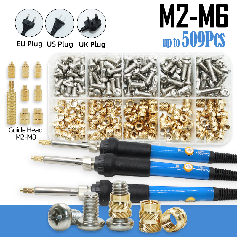 Heat Set Thread Brass Insert N - Electronics Repair Kit With Soldering Iron 评论和价格