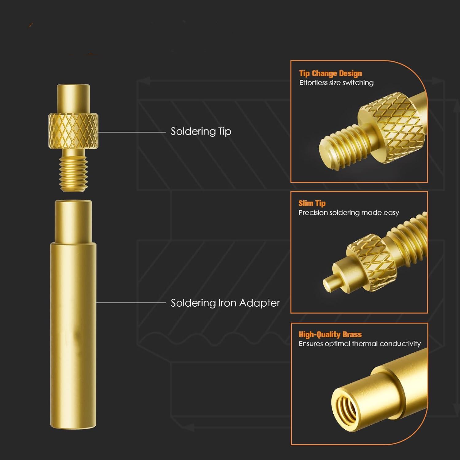 Heat Insert Nut Iron Tips Head - Electronics Repair Kit With Soldering Iron 评论和价格