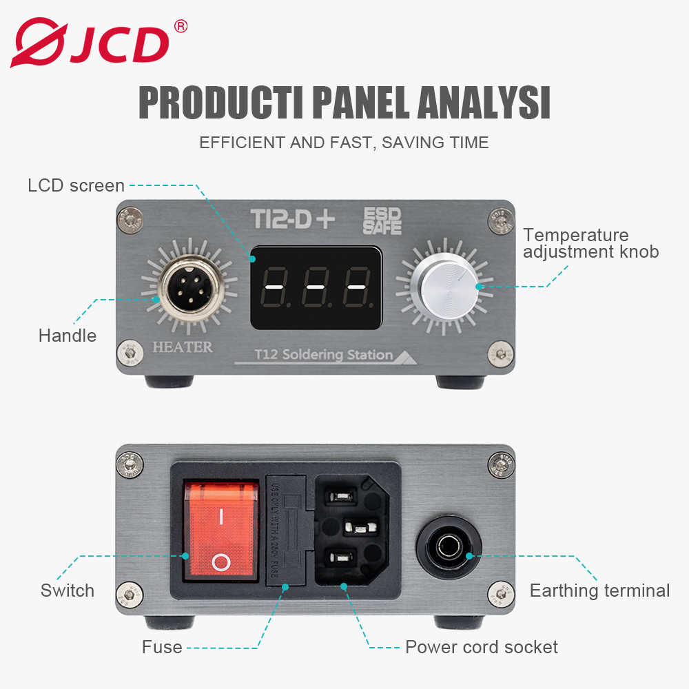 JCD T12-D PLUS Soldering Stati - Electronics Repair Kit With Soldering Iron 评论和价格