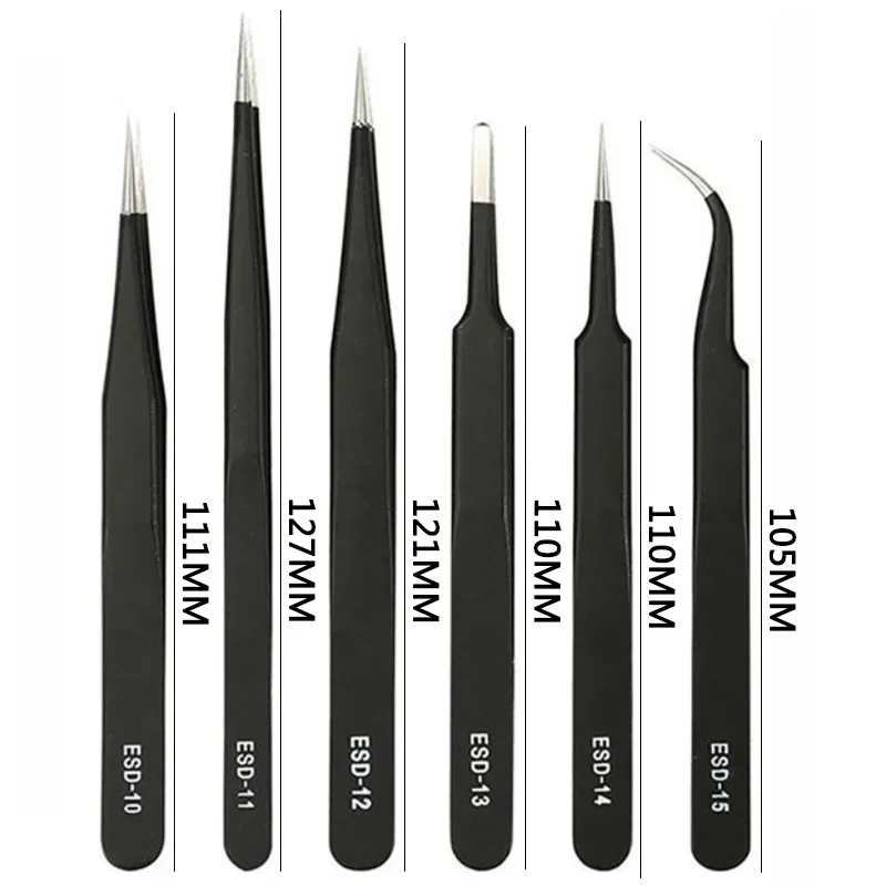 6PCS Precision Tweezers Set ES - Electronics Repair Tool Kit 评论和价格
