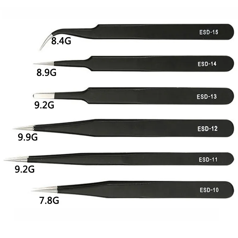 6PCS Precision Tweezers Set ES - Electronics Repair Tool Kit 评论和价格