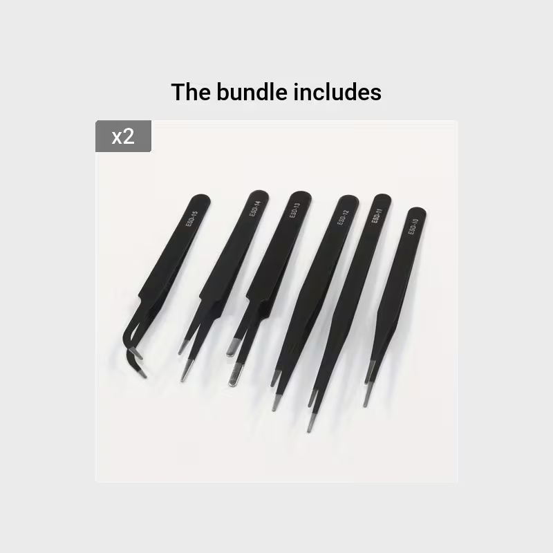 6 PCS Precision Tweezers Set A - Electronics Repair Tool Kit 评论和价格