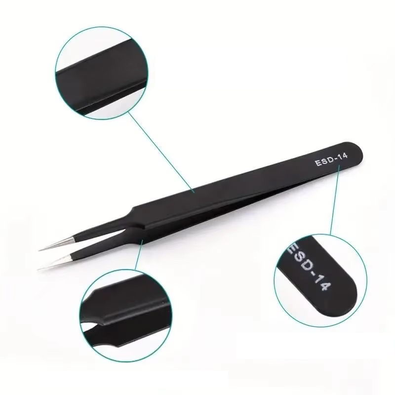6pcs Precision Long Tweezers S - Electronics Repair Tool Kit 评论和价格