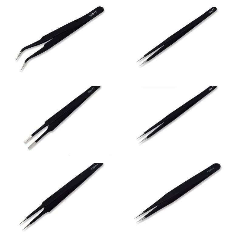 6pcs Precision Long Tweezers S - Electronics Repair Tool Kit 评论和价格